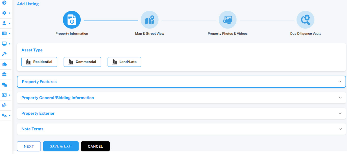 Select Asset Type