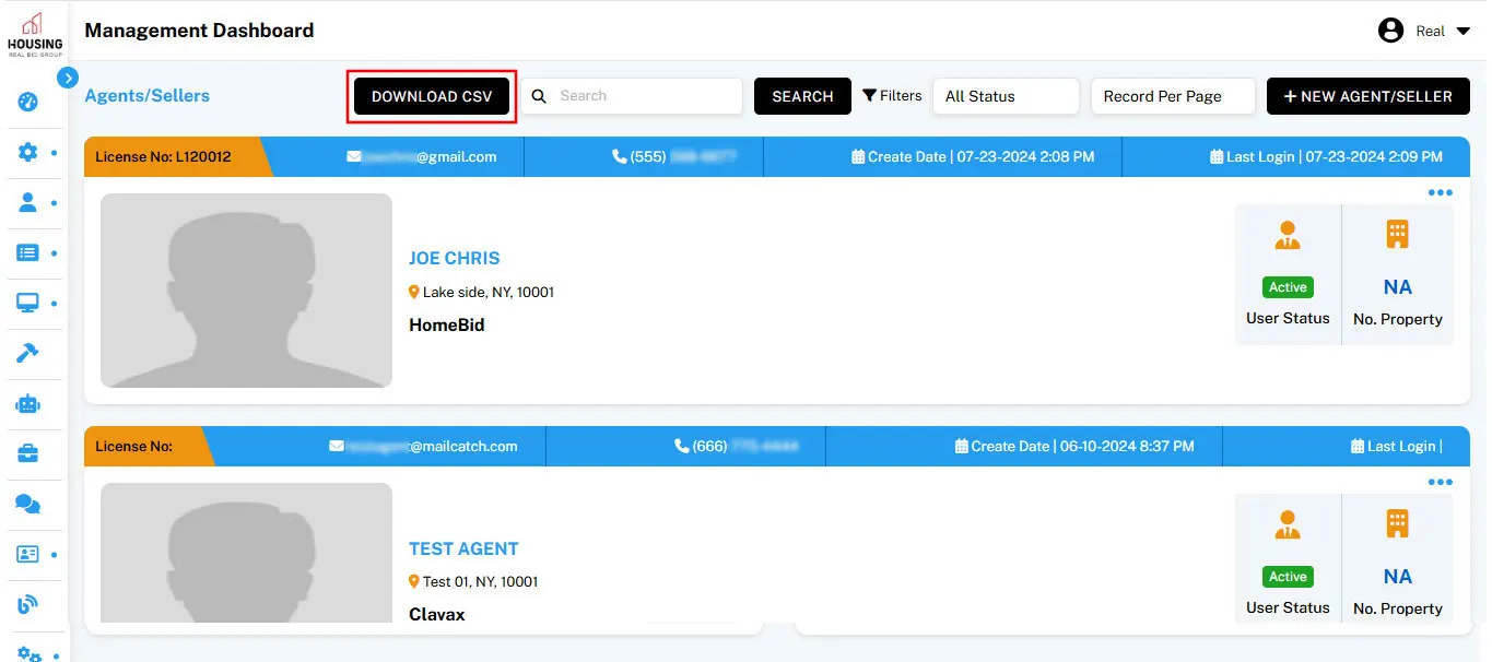 Accessing the Listing Monitor