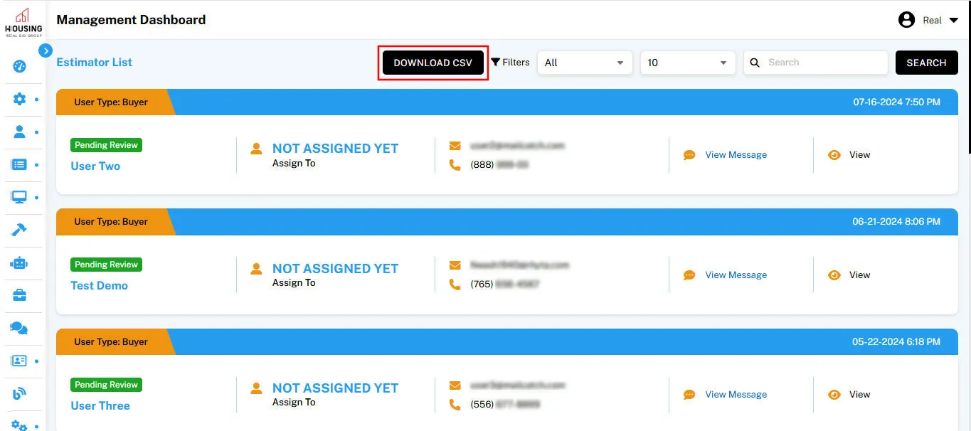 Accessing the Listing Monitor